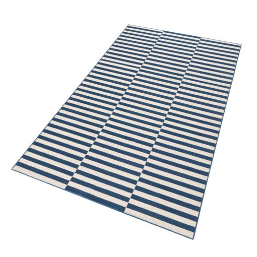 Moderne loper Panel - blauw/crème - overzicht schuin