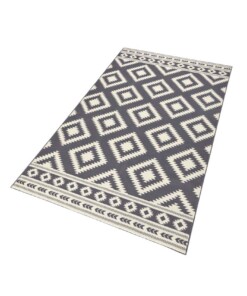 Modern vloerkleed ruiten Ethno - grijs/crème - overzicht schuin, thumbnail Modern vloerkleed ruiten Ethno - grijs/crème - overzicht schuin, thumbnail