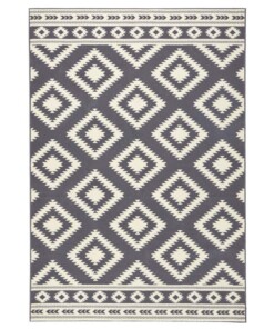 Modern vloerkleed ruiten Ethno - grijs/crème - overzicht schuin, thumbnail Modern vloerkleed ruiten Ethno - grijs/crème - overzicht schuin, thumbnail