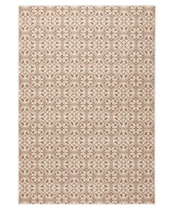 Modern vloerkleed Pattern - bruin/crème - overzicht schuin, thumbnail