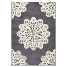 Modern vloerkleed Lace - grijs/crème - overzicht schuin, thumbnail Modern vloerkleed Lace - grijs/crème - overzicht schuin, thumbnail