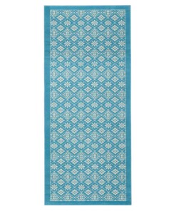 Moderne loper Tile - blauw/crème - overzicht boven, thumbnail