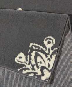 Modern vloerkleed Blossom - grijs - close up, thumbnail