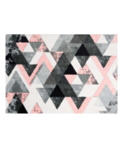 Deurmat Triangle Apricot Pastel 102856 - overzicht boven, thumbnail