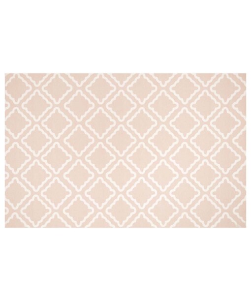 Vloerkleed vinyl ruiten Amy - apricot - overzicht boven