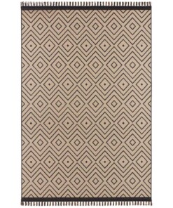 Scandinavisch vloerkleed Fjord - beige/zwart - overzicht boven, thumbnail Scandinavisch vloerkleed Fjord - beige/zwart - overzicht boven, thumbnail