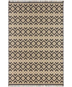 Scandinavisch vloerkleed Gotland - beige/zwart - overzicht boven, thumbnail