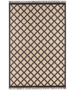 Scandinavisch vloerkleed Visby - beige/zwart - overzicht boven, thumbnail Scandinavisch vloerkleed Visby - beige/zwart - overzicht boven, thumbnail