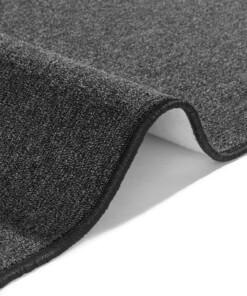 Effen vloerkleed Casual - antraciet - close up, thumbnail