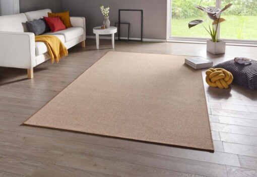 Effen vloerkleed Casual - beige - sfeer