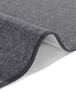 Effen vloerkleed Casual - donkergrijs - close up, thumbnail