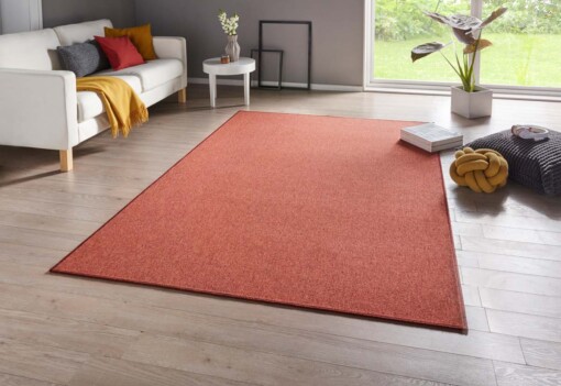 Effen vloerkleed Casual - terracotta - sfeer