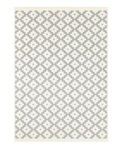 Modern vloerkleed ruiten Lattice - grijs/crème - overzicht boven