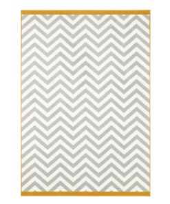 Modern vloerkleed Meridian - goud/grijs - overzicht boven, thumbnail