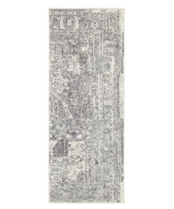 Vintage loper Plume - crème/grijs - overzicht boven, thumbnail