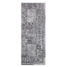 Vintage loper Plume - blauw/grijs - overzicht boven, thumbnail Vintage loper Plume - blauw/grijs - overzicht boven, thumbnail