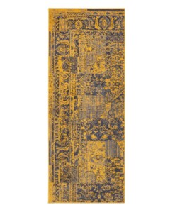 Vintage loper Plume - goud/grijs - overzicht boven, thumbnail Vintage loper Plume - goud/grijs - overzicht boven, thumbnail