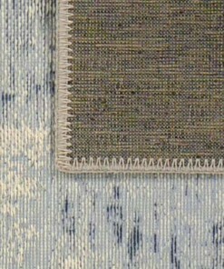 Vintage Vloerkleed Flow - Petrol Ice - achterkant, thumbnail