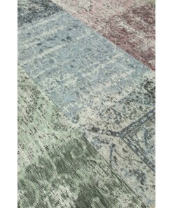 Patchwork Vloerkleed Cento - Soft Sky - close up, thumbnail