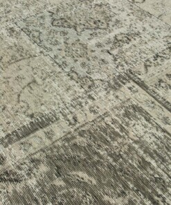 Patchwork Vloerkleed Dices - Beige Fields - close up, thumbnail