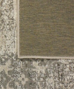 Patchwork Vloerkleed Dices - Beige Fields - achterkant, thumbnail