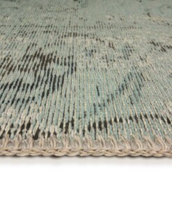 Patchwork Vloerkleed Dices - Blue Metal - close up zijkant, thumbnail