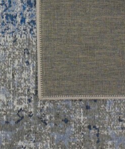 Patchwork Vloerkleed Dices - Denim Blue - achterkant, thumbnail