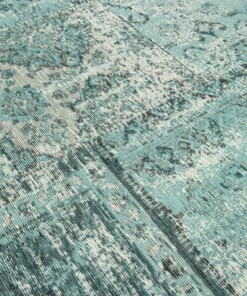 Patchwork Vloerkleed Dices - Petrol Sky - close up, thumbnail Patchwork Vloerkleed Dices - Petrol Sky - close up, thumbnail