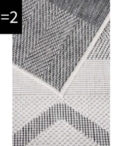 Vloerkleed Triangle Joy de Vivre Kunstwol - grijs - close up materiaal, thumbnail Vloerkleed Triangle Joy de Vivre Kunstwol - grijs - close up materiaal, thumbnail