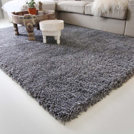 Hoogpolig vloerkleed shaggy Royal 5cm hoogte - grijs - sfeer