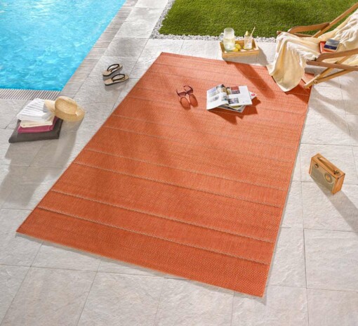 Binnen & Buiten vloerkleed Sunshine - oranje - sfeer