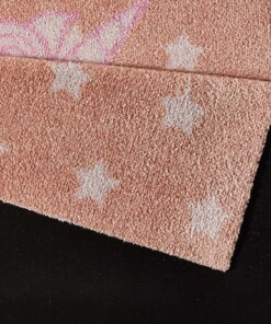 Vloerkleed Eenhoorn - crème/beige - Wasbaar 30°C - close up