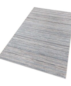 Binnen & buiten vloerkleed Lotus - lichtgrijs/blauw - overzicht schuin, thumbnail