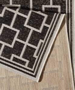 Binnen & buiten vloerkleed Bay - zwart - close up, thumbnail