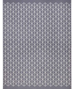 Design vloerkleed Twist - grijs/crème - overzicht boven