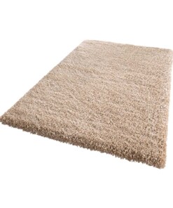 Hoogpolig modern vloerkleed Venice - bruin - overzicht schuin, thumbnail