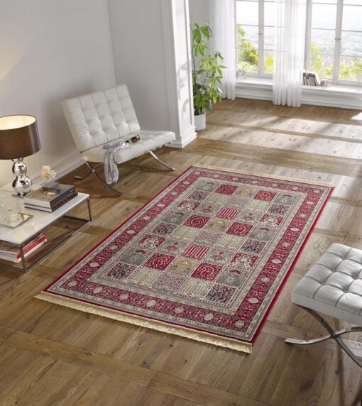 Klassiek vloerkleed Cult - rood - sfeer