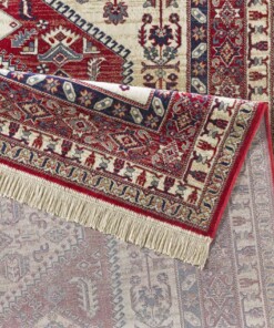 Klassiek vloerkleed Cult - rood/crème - close up, thumbnail Klassiek vloerkleed Cult - rood/crème - close up, thumbnail