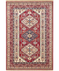 Klassiek vloerkleed Cult - rood/crème - overzicht boven, thumbnail Klassiek vloerkleed Cult - rood/crème - overzicht boven, thumbnail