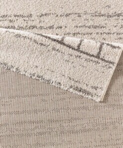 Hoogpolig vloerkleed Shade - crème/bruin - close up, thumbnail Hoogpolig vloerkleed Shade - crème/bruin - close up, thumbnail