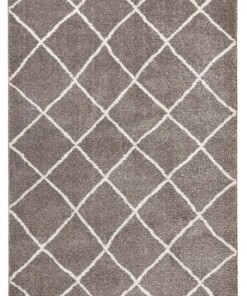 Modern design vloerkleed ruiten Diva - taupe/crème - overzicht boven, thumbnail