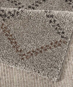 Hoogpolig Vloerkleed Nouveau - taupe/bruin - close up, thumbnail