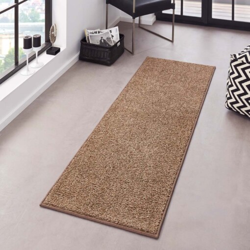 Moderne effen loper Pure - bruin - sfeer