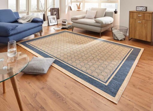 Modern vloerkleed Classy - blauw - sfeer