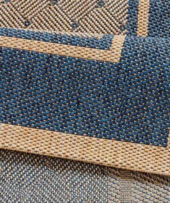 Modern vloerkleed Classy - blauw - close up, thumbnail