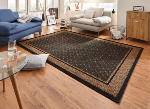 Modern vloerkleed Classy - donkerbruin - sfeer