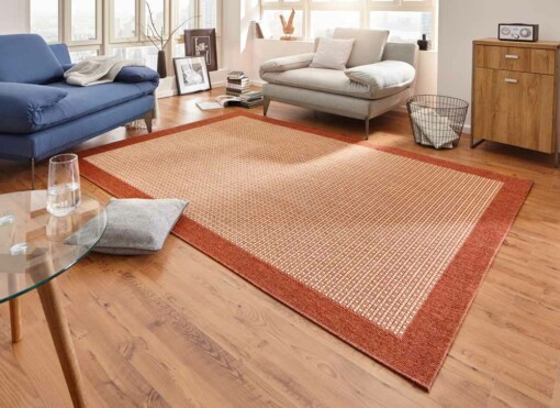 Modern vloerkleed Simple - rood - sfeer