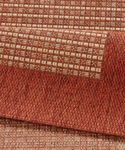 Modern vloerkleed Simple - rood - close up, thumbnail