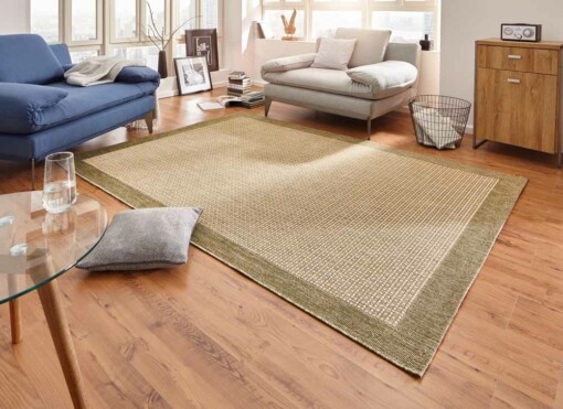 Modern vloerkleed Simple - groen - sfeer