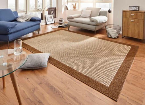 Modern vloerkleed Simple - bruin - sfeer